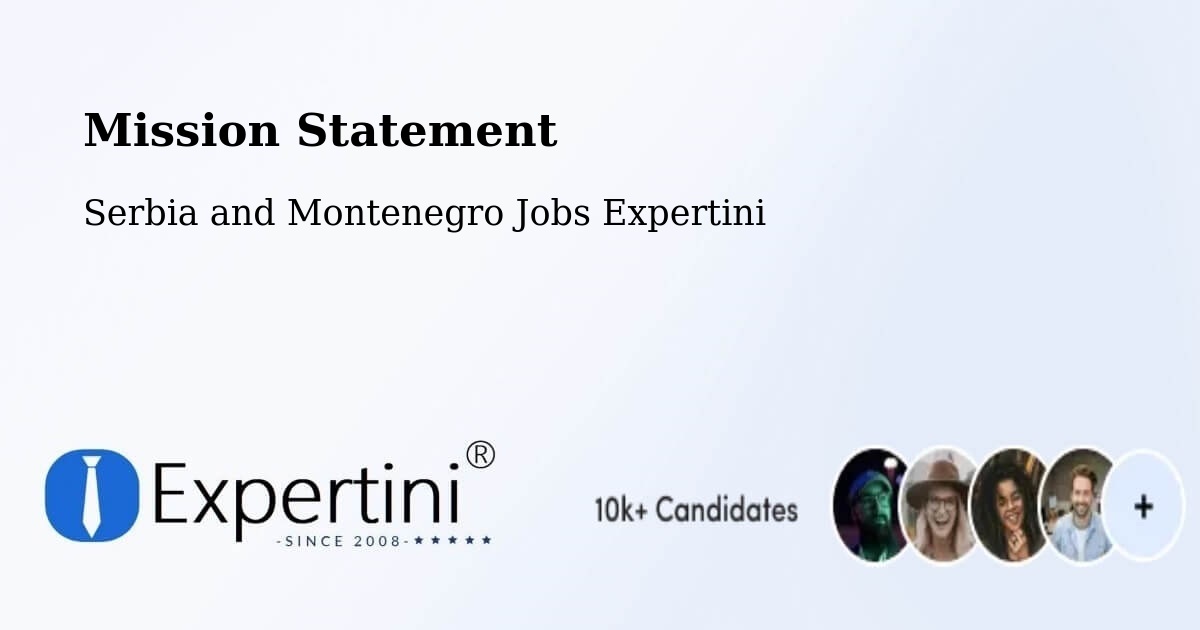 Corporate Mission – Kapuskasing - Serbia and Montenegro Jobs Expertini